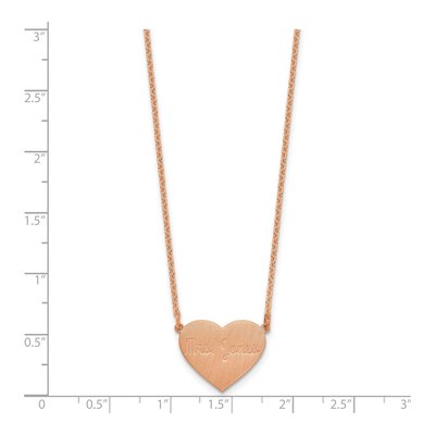 Rose Gold-Plated Sterling Silver Heart Station Necklace – view 2
