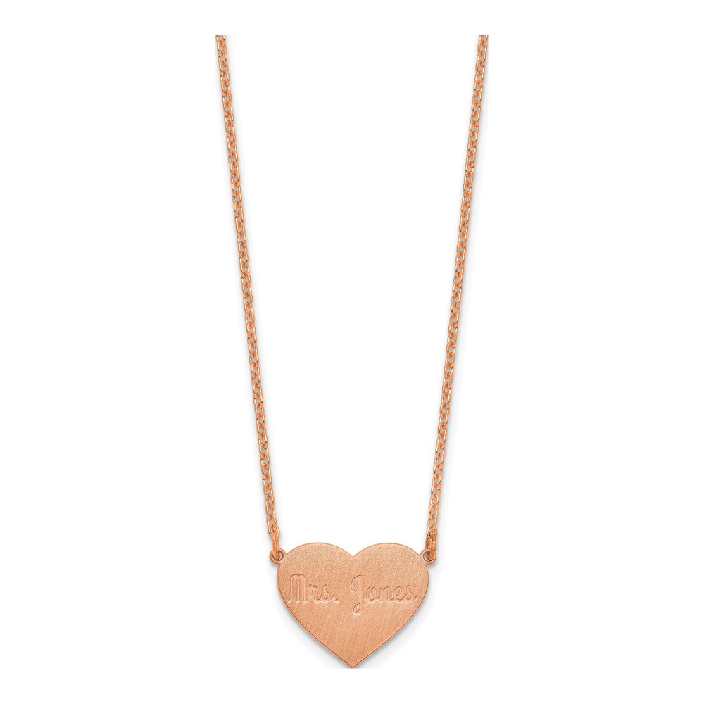 Rose Gold-Plated Sterling Silver Heart Station Necklace