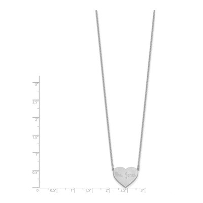 Sterling Silver Heart Station Necklace – view 2
