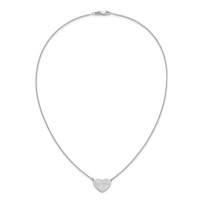 Sterling Silver Heart Station Necklace – view 4