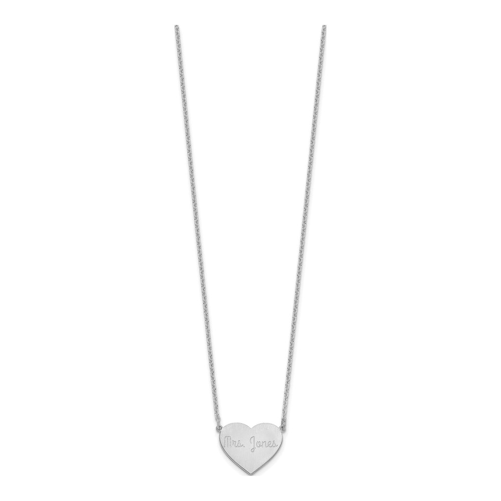 Sterling Silver Heart Station Necklace