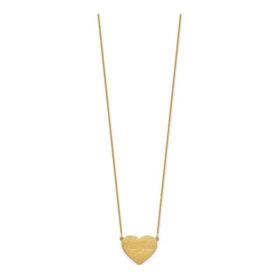 14K Yellow Gold Heart Station Necklace – view 2