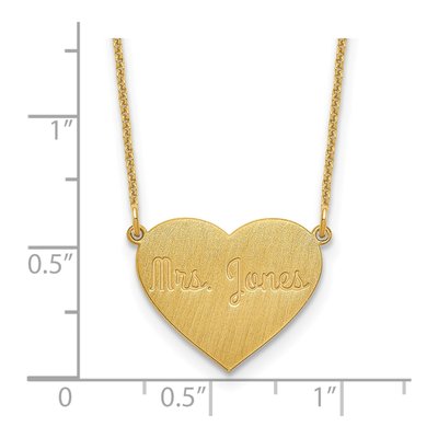 14K Yellow Gold Heart Station Necklace – view 3