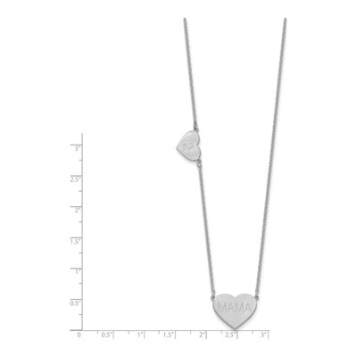 Sterling Silver 2-Station Heart Necklace – view 2