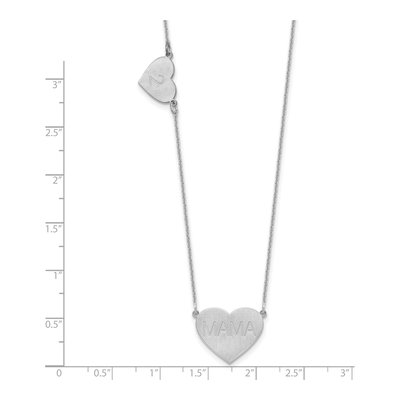 14K White Gold 2-Station Heart Necklace – view 3