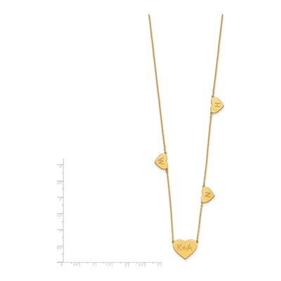 Gold-Plated Sterling Silver Personalized Heart Necklace – view 2