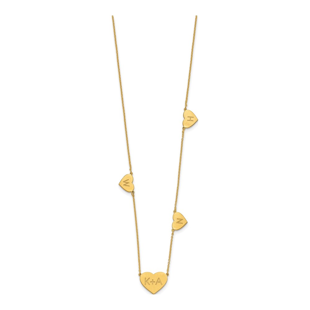 Gold-Plated Sterling Silver Personalized Heart Necklace