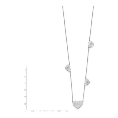 Sterling Silver 4-Station Heart Necklace – view 2