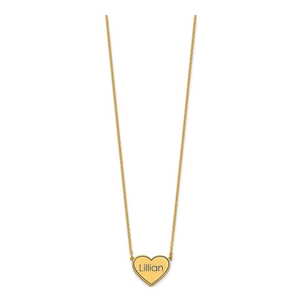 Gold-Plated Sterling Silver Epoxy Station Necklace