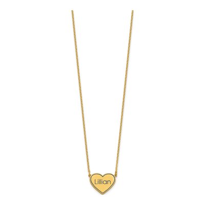 Gold-Plated Sterling Silver Epoxy Station Necklace