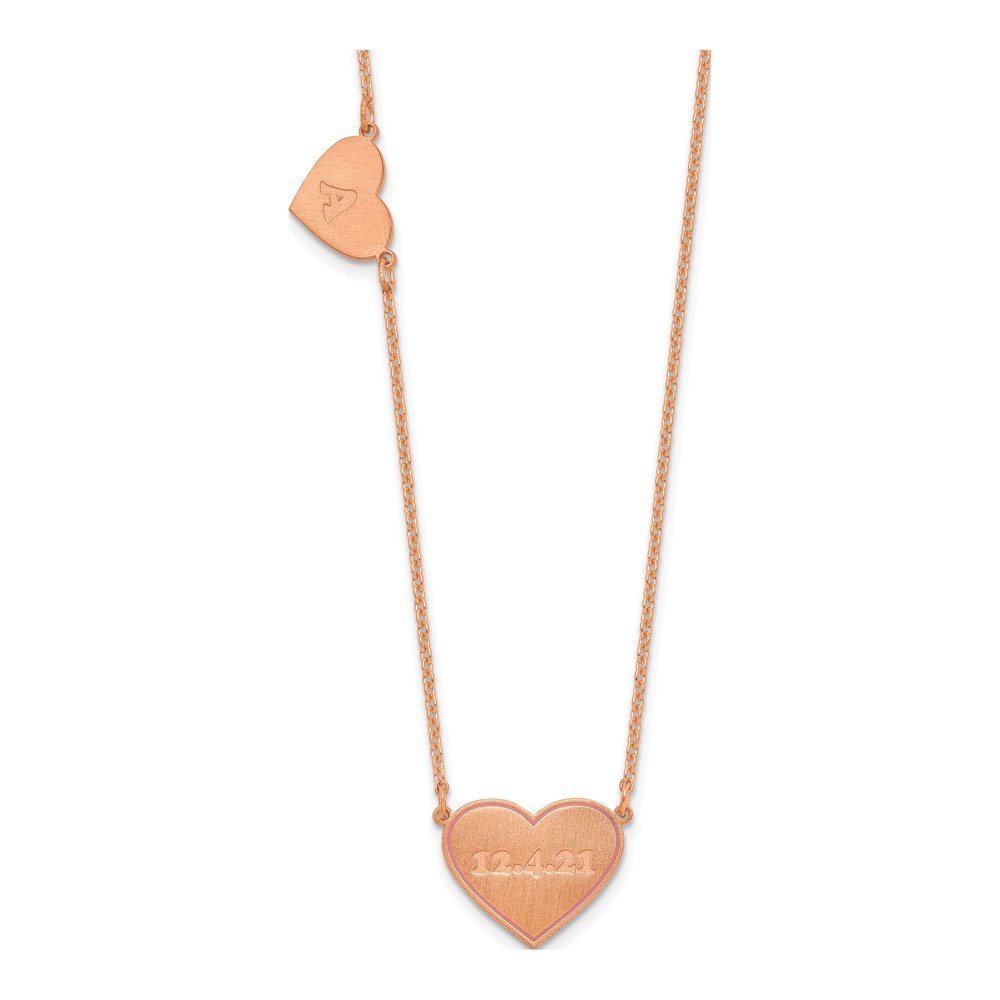 Rose Gold-Plated Sterling Silver Personalized 2-Station Necklace