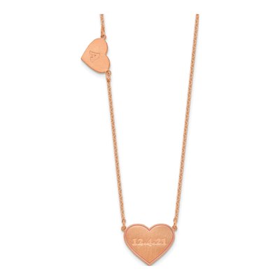 Rose Gold-Plated Sterling Silver Personalized 2-Station Necklace