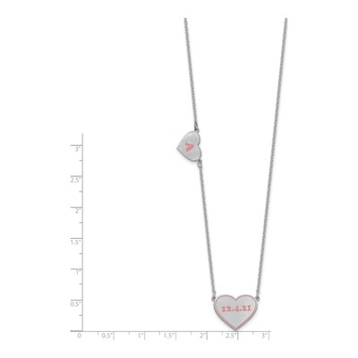 Sterling Silver 2-Station Epoxy Necklace – view 2