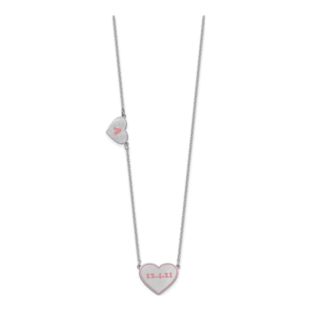 Sterling Silver 2-Station Epoxy Necklace