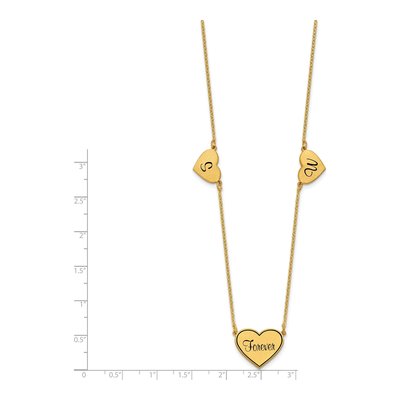 Gold-Plated Sterling Silver 3-Station Epoxy Necklace – view 2