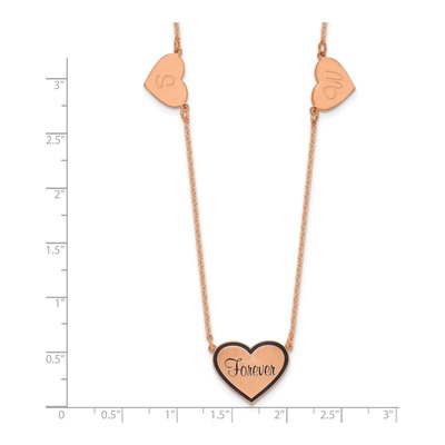 Rose Gold-Plated Sterling Silver 3-Station Necklace – view 2
