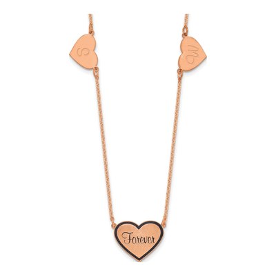 Rose Gold-Plated Sterling Silver 3-Station Necklace