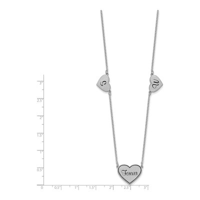 Sterling Silver 3-Station Epoxy Necklace – view 2