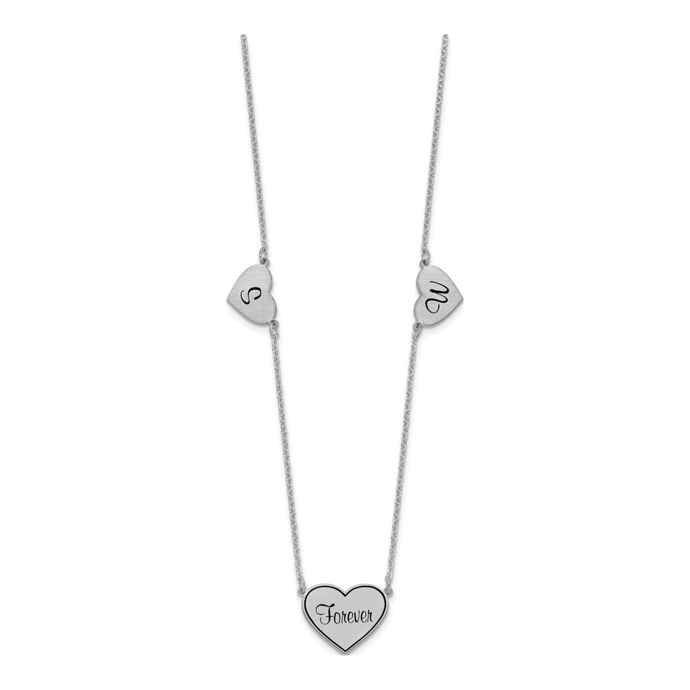 Sterling Silver 3-Station Epoxy Necklace