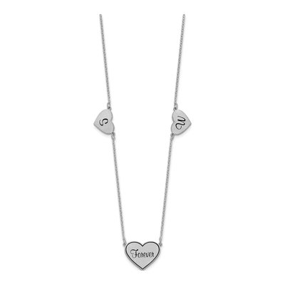 Sterling Silver 3-Station Epoxy Necklace