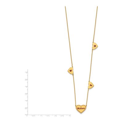 Gold-Plated Sterling Silver Personalized 4-Station Epoxy Necklace – view 2