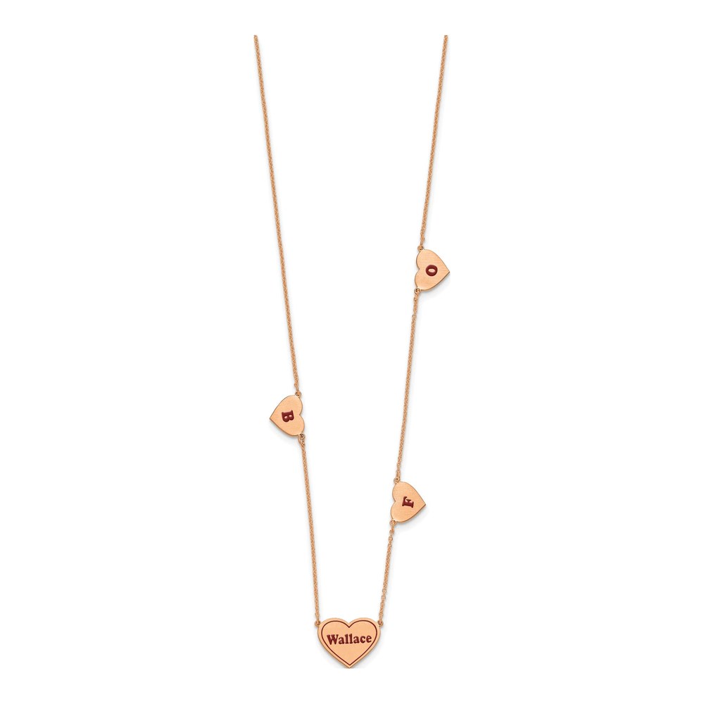 Rose Gold-Plated Sterling Silver Personalized 4-Station Necklace