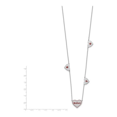 Sterling Silver 4-Station Epoxy Necklace – view 2