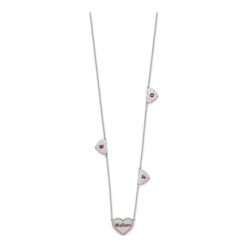 Sterling Silver 4-Station Epoxy Necklace