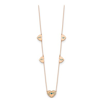 Rose Gold-Plated Sterling Silver 5-Station Necklace – view 2