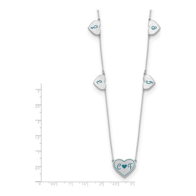 Sterling Silver 5-Station Epoxy Necklace – view 3