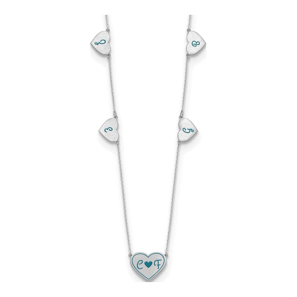 Sterling Silver 5-Station Epoxy Necklace
