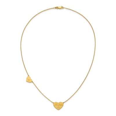 Gold-Plated Sterling Silver Diamond 2-Station Necklace – view 4