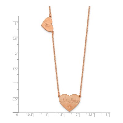 Rose Gold-Plated Sterling Silver Diamond 2-Station Necklace – view 2