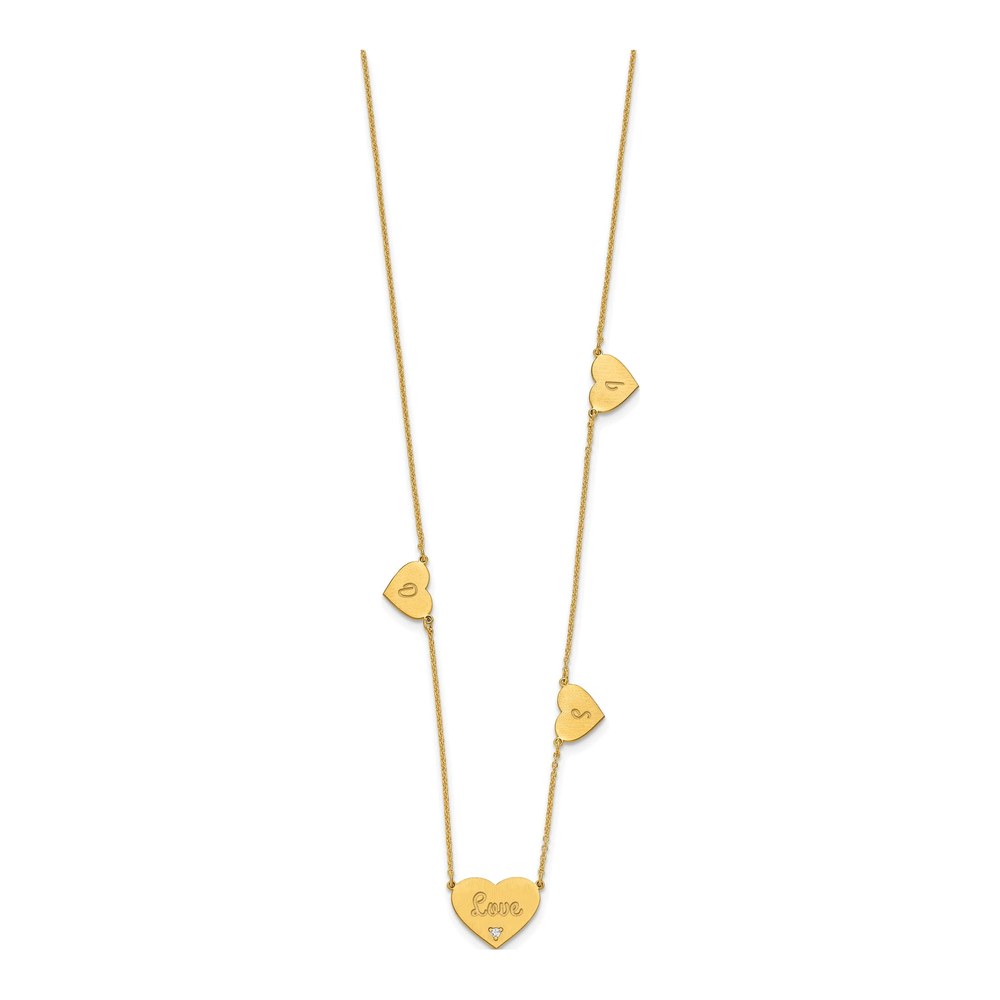 Gold-Plated Sterling Silver Diamond Station Necklace