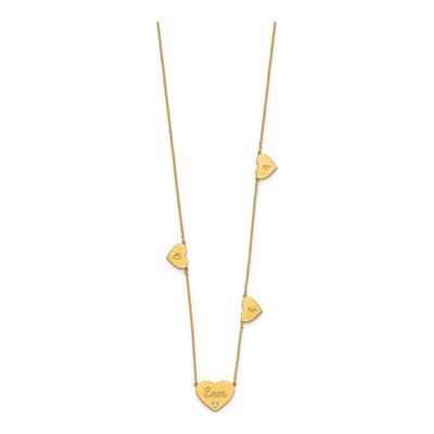 Gold-Plated Sterling Silver Diamond Station Necklace