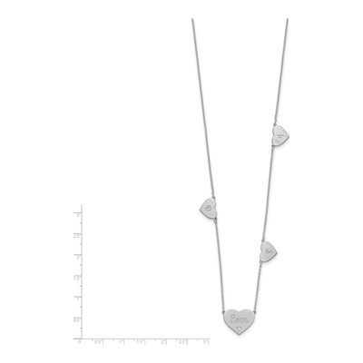 Sterling Silver Diamond 4-Station Necklace – view 2