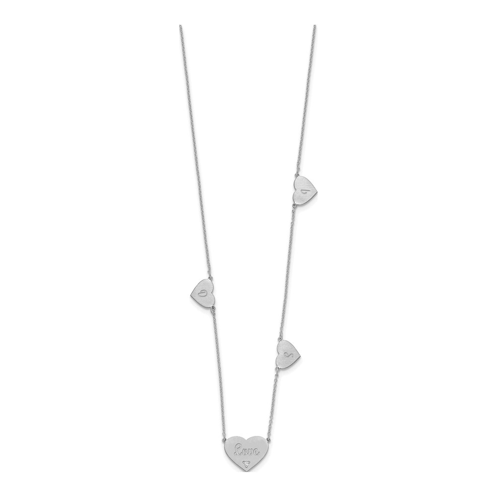 Sterling Silver Diamond 4-Station Necklace