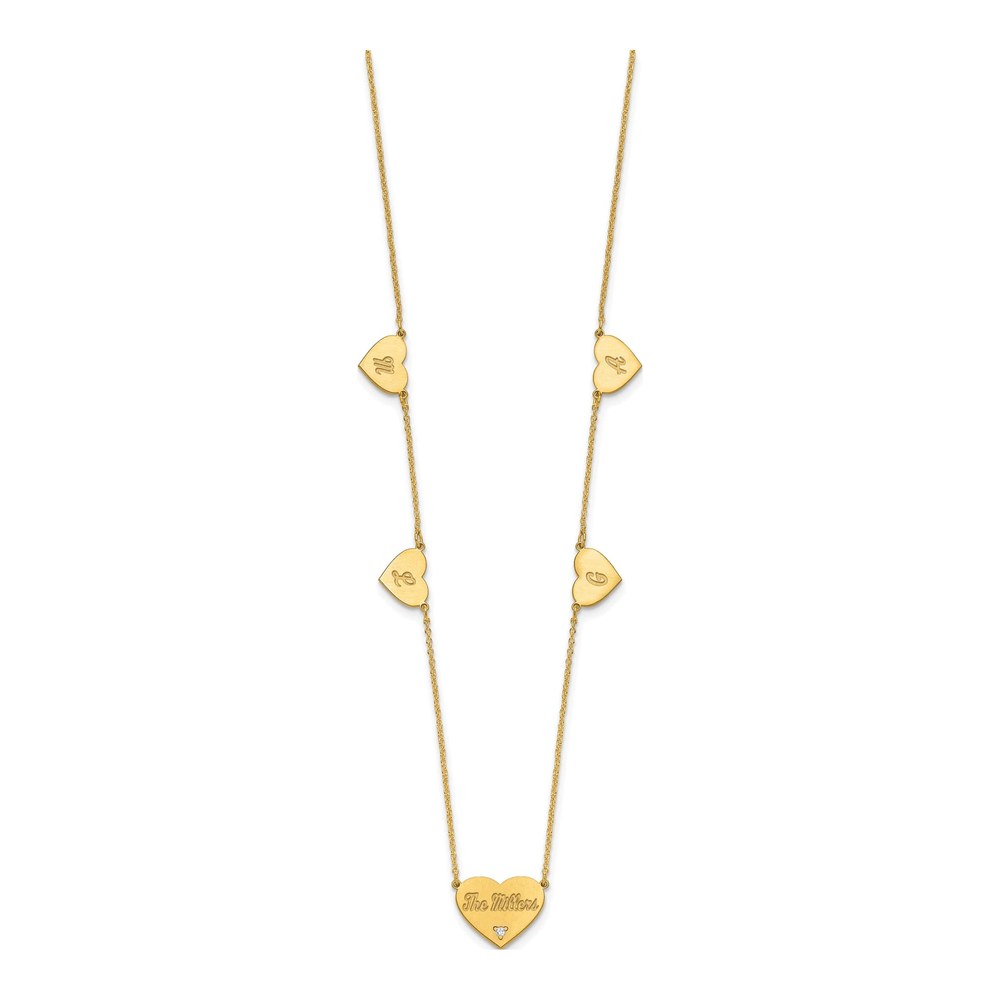 Gold-Plated Sterling Silver Diamond 5-Station Necklace