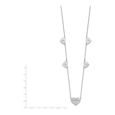 Sterling Silver Diamond 5-Station Necklace – view 2