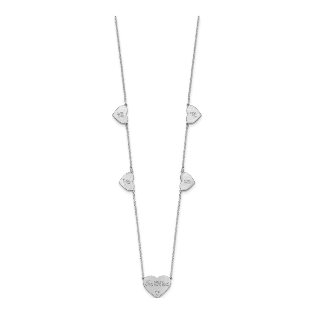 Sterling Silver Diamond 5-Station Necklace