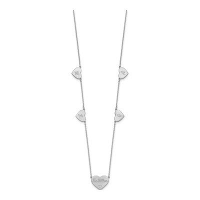 Sterling Silver Diamond 5-Station Necklace