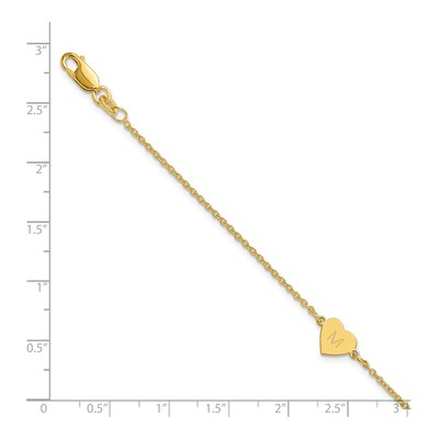 Gold-Plated Sterling Silver Personalized Heart Bracelet – view 3