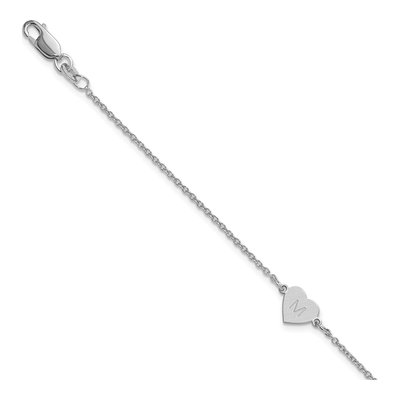 Sterling Silver Personalized 2-Station Heart Bracelet