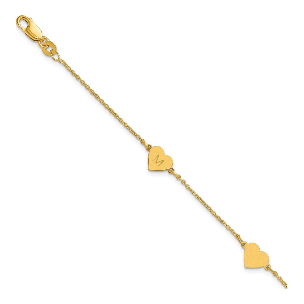 Gold-Plated Sterling Silver Personalized 3-Station Bracelet