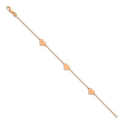 Rose Gold-Plated Sterling Silver 3-Station Bracelet – view 2