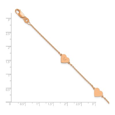 Rose Gold-Plated Sterling Silver 3-Station Bracelet – view 3
