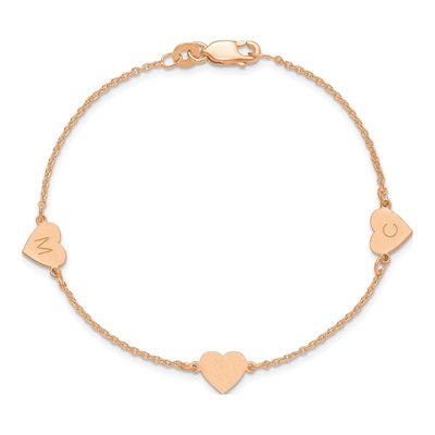 Rose Gold-Plated Sterling Silver 3-Station Bracelet – view 4