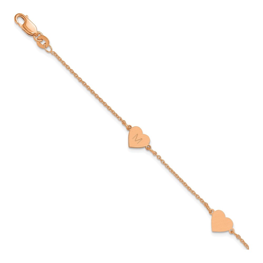 Rose Gold-Plated Sterling Silver 3-Station Bracelet