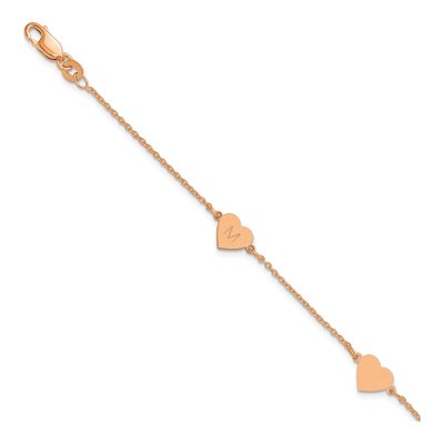 Rose Gold-Plated Sterling Silver 3-Station Bracelet