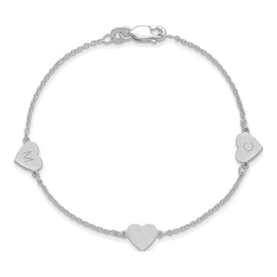 14K White Gold 3-Station Bracelet – view 4